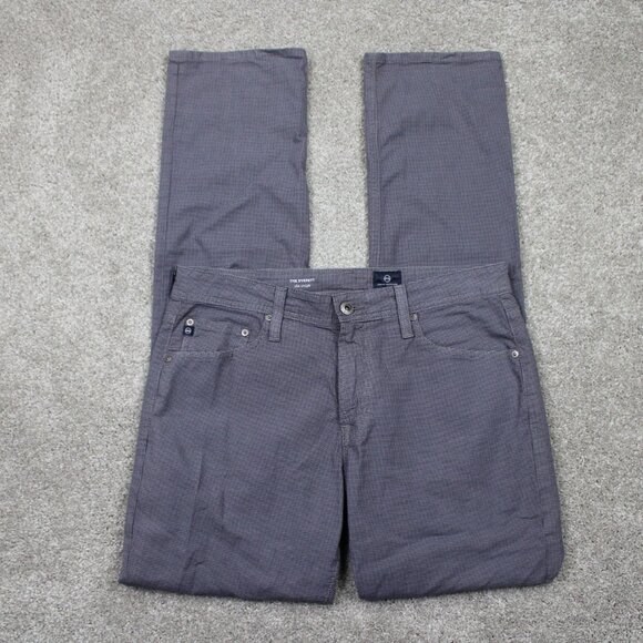 AG Adriano Goldschmied The Everett Pants Men 32x34 Blue Flat Front Chino Stretch - Picture 1 of 12